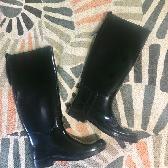 Coach tall black rain boots - Picture 2 of 6